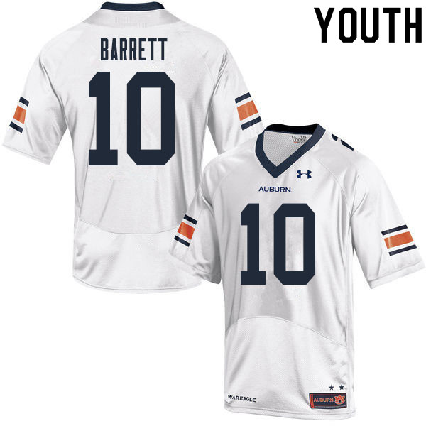 Youth Auburn Tigers #10 Devan Barrett White 2020 College Stitched Football Jersey